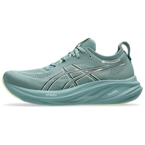 ASICS 젤 NIMBUS 26 쿠셔닝, 내마모성 로우탑 트레이닝 단거리 러닝 러닝 신발 남성 시안 1011B794-300