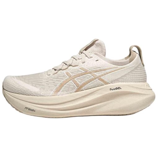 ASICS 젤 NIMBUS 27 내마모성, 통기성이 좋은 로우탑 FFBLAST+ECO 친환경 중창 소재 캐주얼 러닝 신발 남성 브라운 그레이 1011C096-200