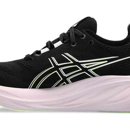 ASICS 젤 NIMBUS 26 쿠셔닝, 내마모성 로우탑 마라톤 러닝 신발 여성 블랙 핑크 그린 1012B601-004