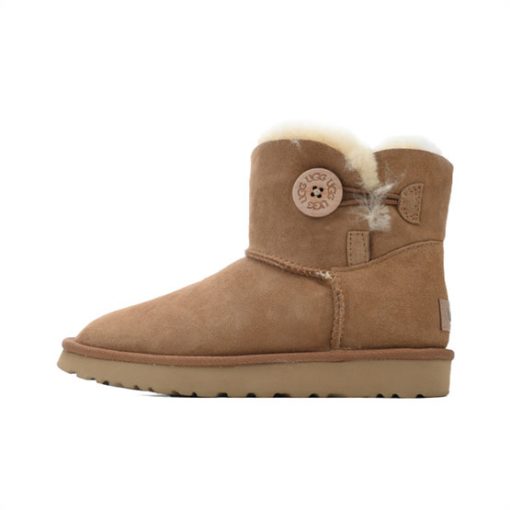 UGG 플리스 안감 웜 스노우 부츠 1016422-CHE UGG 베일리 미니 베일리 버튼 II 부츠 브라운