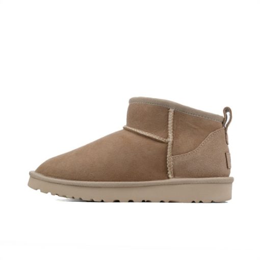 UGG 클로즈드 토 앵클 부츠 (1116109-MUSR, UGG 클래식 울트라 미니, 브라운 색상)