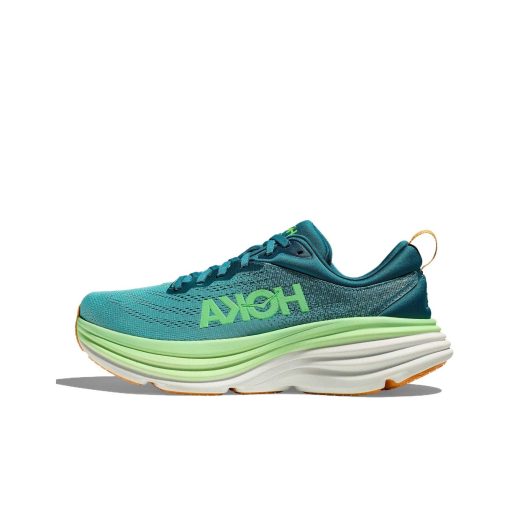 호카 오네오네 본디 8 Shock Absorbers 미끄럼 방지+내마모성 로우탑 캐주얼 러닝 신발 남성 그린 화이트 1123202-DLOM