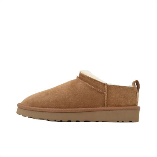 UGG 스웨이드 웜 레트로 스노우 부츠 (UGG 씬 베이스, 체스트넛 색상) 1173891-CHE