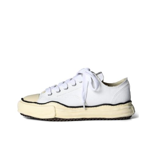 메종 미하라 야스히로 피터슨 VL OG 솔 캔버스 로우탑 스니커즈 화이트 A09FW733-WHITE