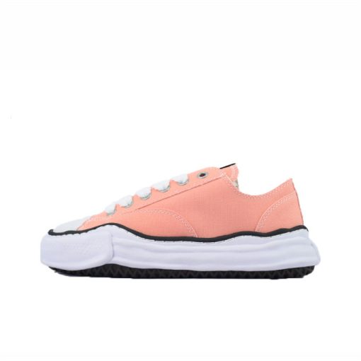 메종 미하라 야스히로 피터슨 OG 솔 캔버스 로우 스니커즈 핑크 A01FW702-PINK