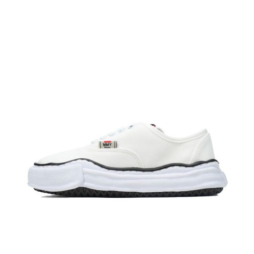 메종 미하라 야스히로 베이커 OG 솔 캔버스 로우 컷 스니커즈 화이트 A02FW704-WHITE