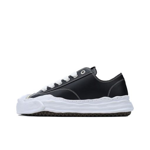 메종 미하라 야스히로 행크 OG 솔 레더 로우탑 스니커즈 블랙 A05FW704-BLACK