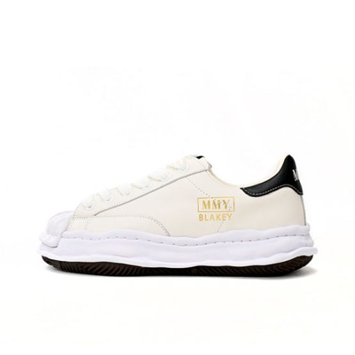 메종 미하라 야스히로 블레이키 OG 솔 레더 로우탑 스니커즈 화이트 A06FW702-WHITE