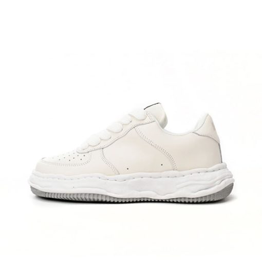 메종 미하라 야스히로 웨인 OG 솔 레더 로우탑 스니커즈 화이트 A07FW702-WHITE