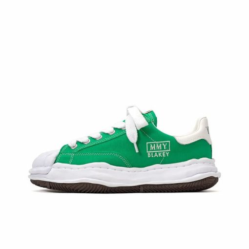 메종 미하라 야스히로 블레이키 OG 솔 캔버스 로우탑 스니커즈 그린 A08FW735-GREEN