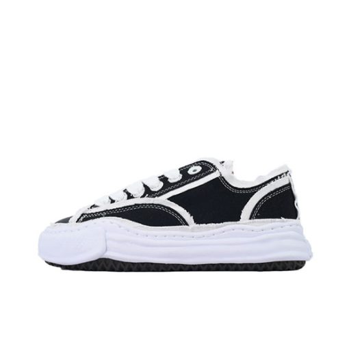 메종 미하라 야스히로 피터슨 OG 솔 OH 캔버스 로우탑 스니커즈 블랙 A09FW721-BlACK