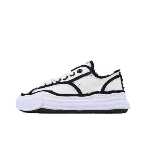 메종 미하라 야스히로 피터슨 OG 솔 OH 캔버스 로우탑 스니커즈 화이트 A09FW721-WHITE
