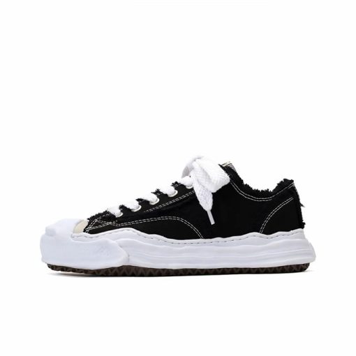 메종 미하라 야스히로 행크 OG 솔 OH 캔버스 로우탑 스니커즈 블랙 A10FW714-BLACK