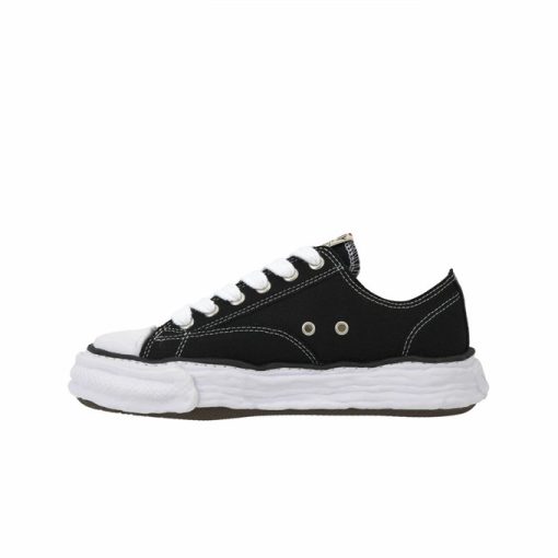 메종 미하라 야스히로 피터슨23 OG 솔 캔버스 로우탑 스니커즈 블랙 A11FW702-BLACK