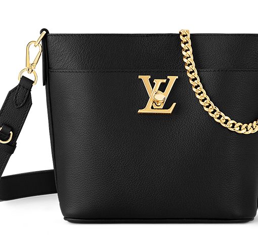 LOUIS VUITTON 락 AND WALK 그레인 송아지 가죽 버킷 백, 숄더 백, 크로스바디 백 여성 블랙 M24006