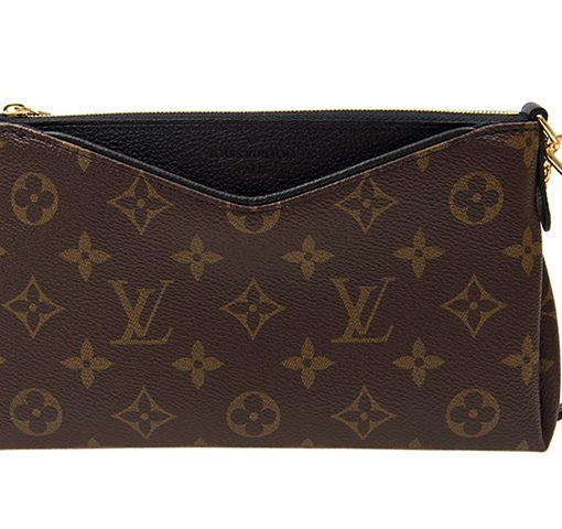 LOUIS VUITTON 팔라스 소가죽 휴대용 크로스백, 숄더 백 레귤러 여성 브라운 M41639