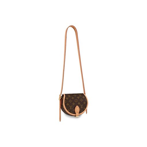 LOUIS VUITTON 소가죽 패치워크 캔버스 피글렛 가방 새들 가방, <브랜드_1>e 어깨 크로스백 레귤러 여성 브라운 M44860
