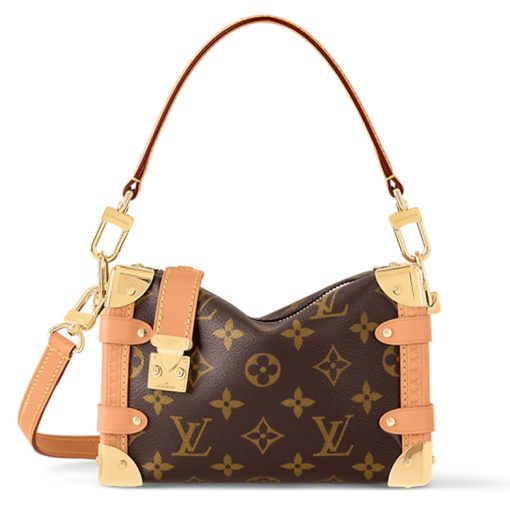 LOUIS VUITTON 코팅 캔버스 소프트 선물 포장 <브랜드_1>e 어깨 크로스백, 핸드백 S 여성 브라운 M46815