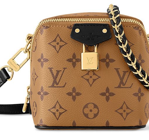 LOUIS VUITTON JUST IN CASE 코팅 캔버스 숄더 백, 크로스 백 여성 브라운 & 블랙 M47162