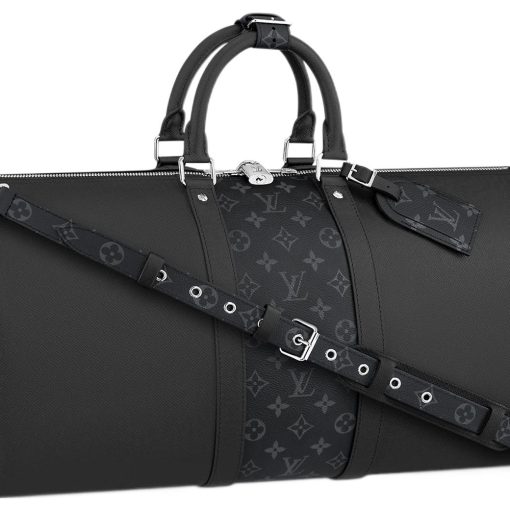 LOUIS VUITTON 키폴 캔버스+가죽 핸드백 여행 가방 남성 블랙 M53763
