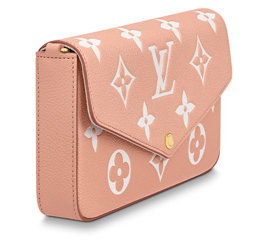 LOUIS VUITTON 포셰트 Félicie 소가죽 3 in 1 휴대용 크로스백, 숄더 백, 핸드백, 크로스바디 백, 숄더 백 여성 러버 핑크 M81759