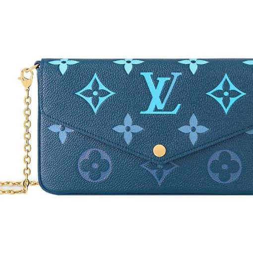 LOUIS VUITTON 포셰트 Félicie 소가죽 3 in 1 크로스백, 숄더 백 여성 다크 블루 M82349