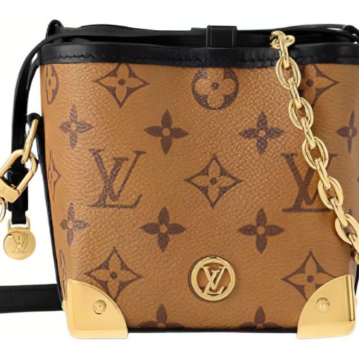 LOUIS VUITTON NOE 가죽 베이커리 가방, 버킷 백, 크로스백, 숄더 백 여성 브라운 M82885