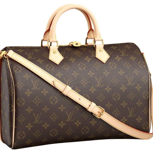 LOUIS VUITTON 스피디 코팅 캔버스 핸드백, 숄더 백, 크로스백, 여행 백 여성 브라운 P00139
