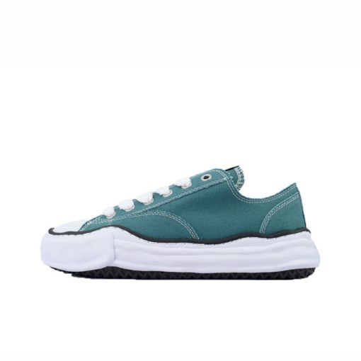 메종 미하라 야스히로 피터슨 OG 솔 캔버스 로우 스니커즈 블루 A01FW702-BLUE