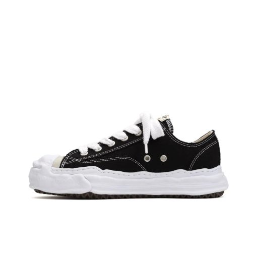 메종 미하라 야스히로 행크 OG 솔 캔버스 로우탑 스니커즈 블랙 A05FW702-BLACK