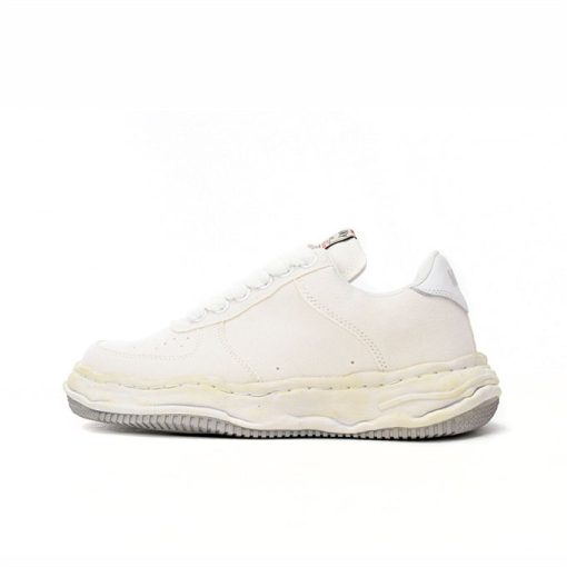 메종 미하라 야스히로 웨인 OG 솔 워시드 캔버스 로우탑 스니커즈 화이트 A08FW708-WHITE