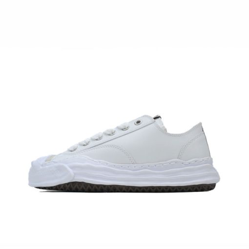 메종 미하라 야스히로 행크 OG 솔 레더 로우탑 스니커즈 화이트 A05FW704-WHITE